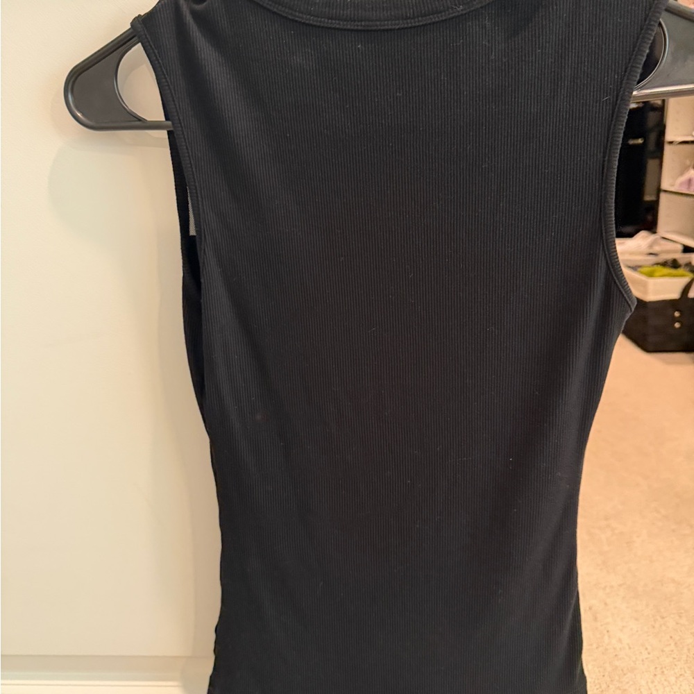 **NWOT Ribbed Mesh Tank Top - Black - Picture 5 of 6